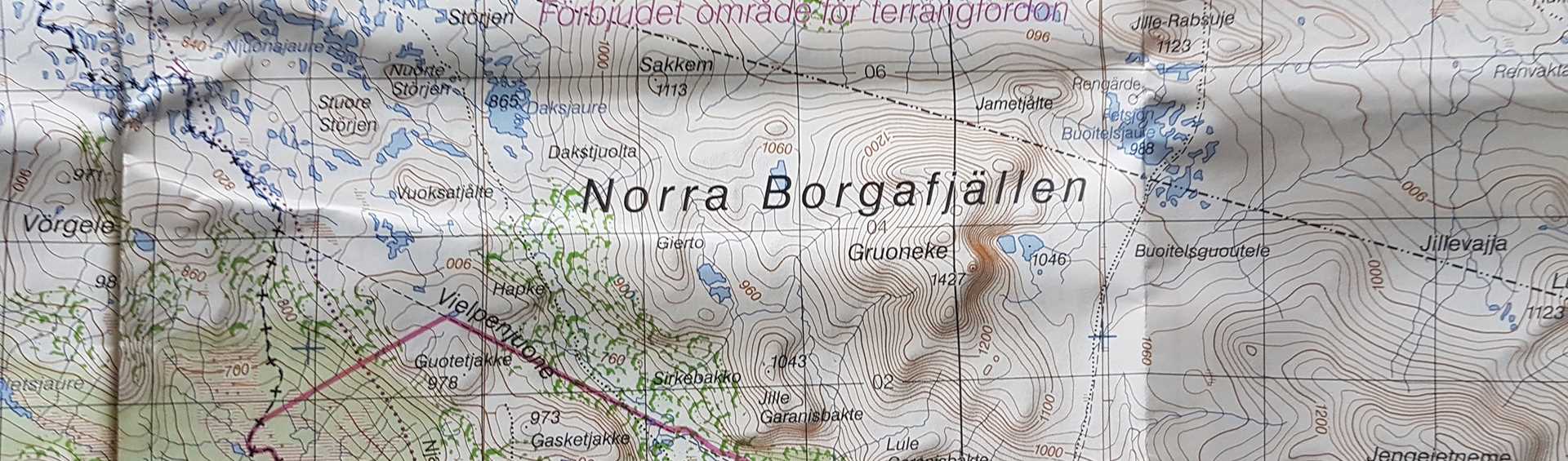 Close picture of mountain map